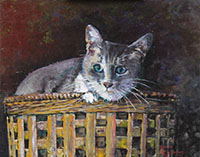 082017 Gracie in a Basket 16x20